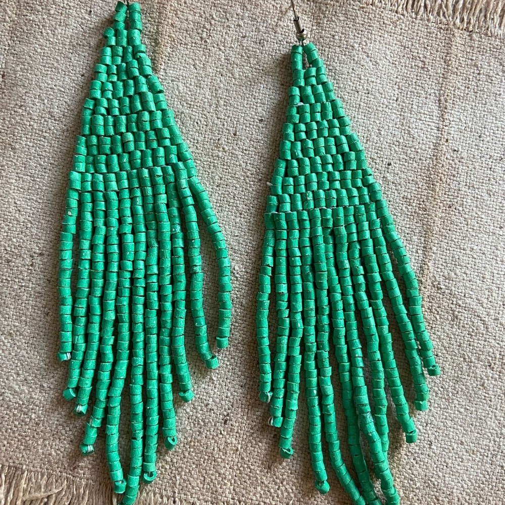 Handmade Clay Beaded Earrings